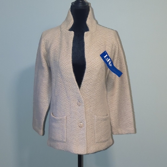 LeRoy Knittwear Sweaters - NWT Vintage 1950s Cream Cowl Neck Sweater with Textured Knit